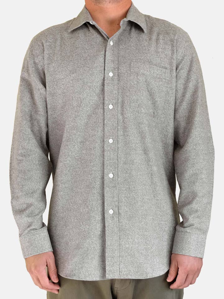 EKZO - Wholesale Button Down Shirt - Men's - Flannel Shirt Heather Sage5