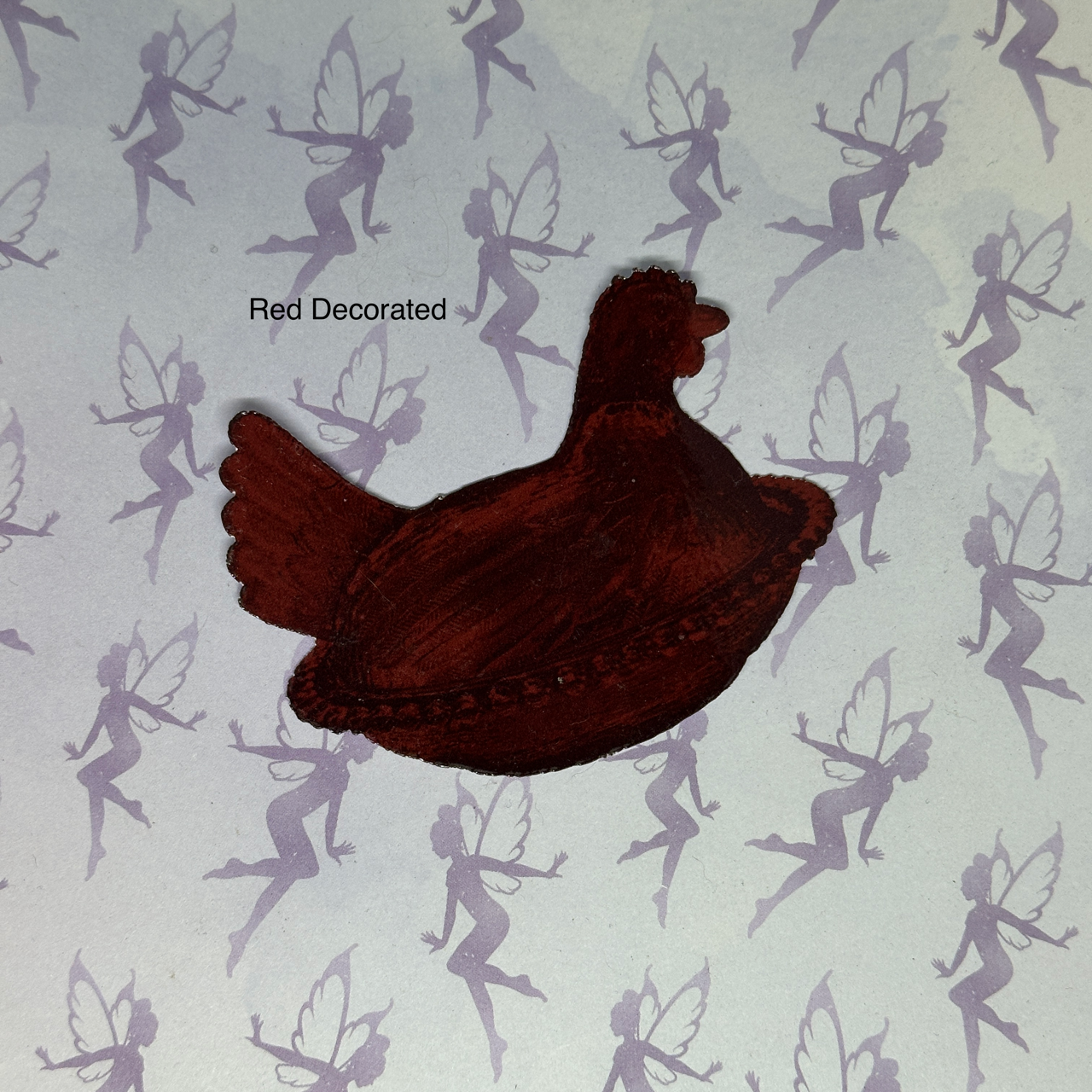 My Graphic Fairy Designs - Wholesale Sticker - Hen on Nest Sticker, Red Collection0