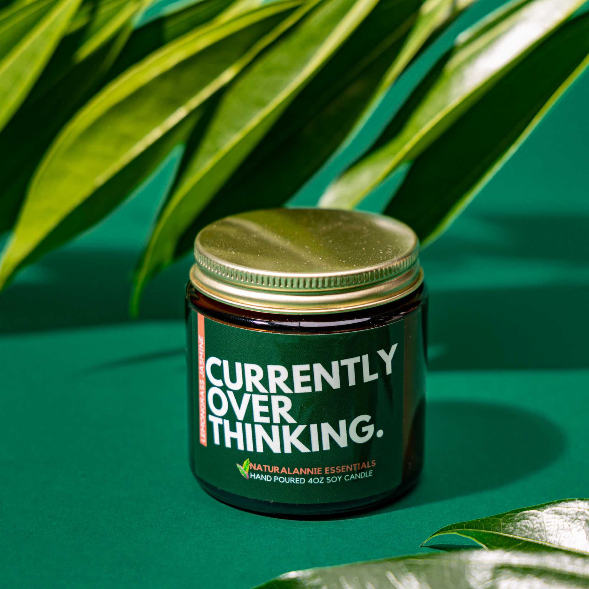 NaturalAnnie Essentials - Wholesale Jar/Filled Candle - [LEMONGRASS & JASMINE] Currently Overthinking Soy Candle 4oz7