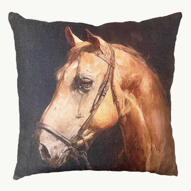 Equestrian horse home decor throw pillow, Western home for wholesale by Rustic Nester