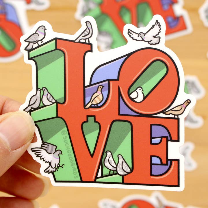 Philly Love Park - 3" Waterproof Vinyl Stickers Philadelphia for wholesale by Such Good Birds
