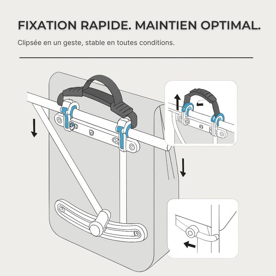 BADAWIN - Wholesale Biking Accessories - Hind Blue 25/30L 2in1 Luggage Bike Bag 9