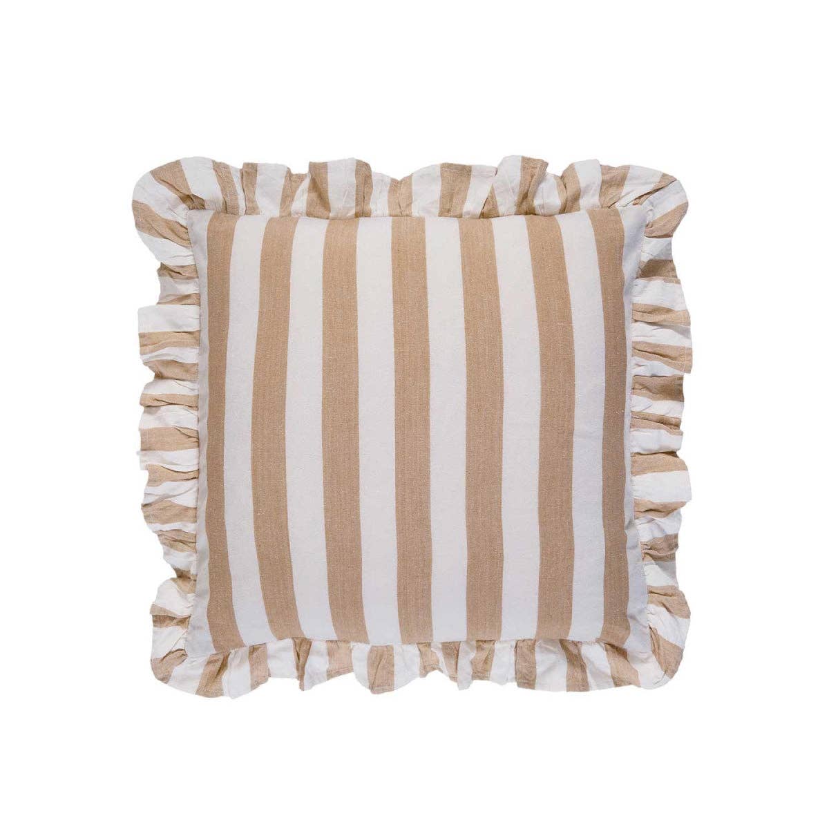 Andrea House - Wholesale Throw/Decorative Pillow - Triana square cushion with beige stripes1