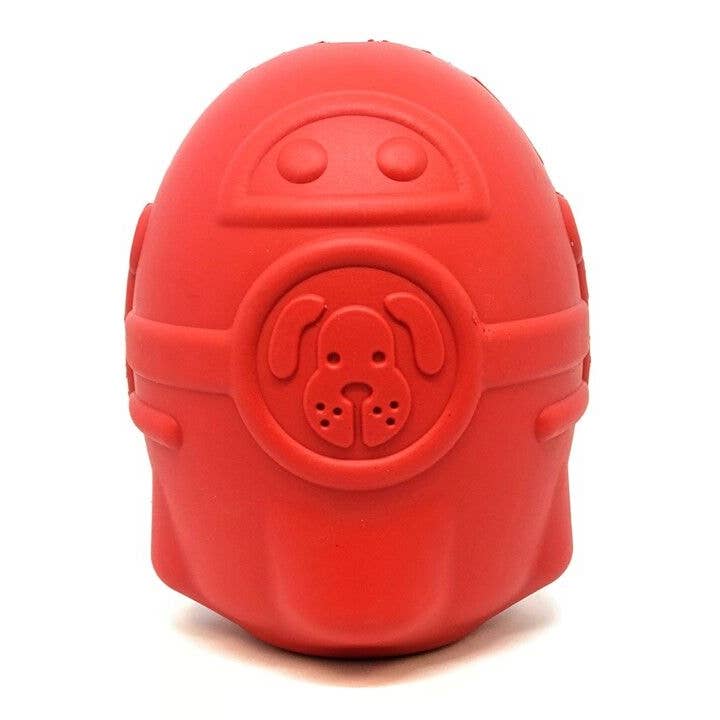 SodaPup Dog Toys - Wholesale Pet Chew Toy - Dog - Spotnik Rocketman - Chew Toy - Treat Dispenser - Large - Red