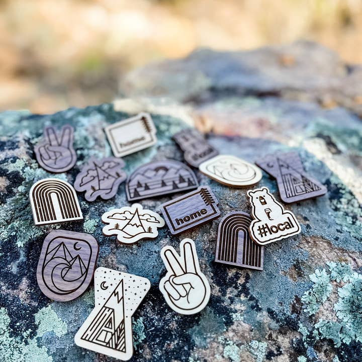 Pine + Ember - Wholesale Magnet - Outdoor inspired wood magnets — customizable