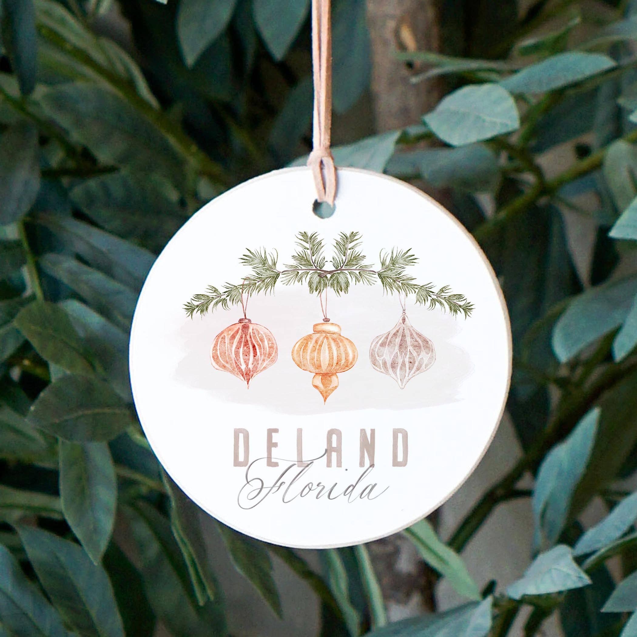 White 4" Round Ornament-Holiday Ornaments DeLand Florida for wholesale on Faire2