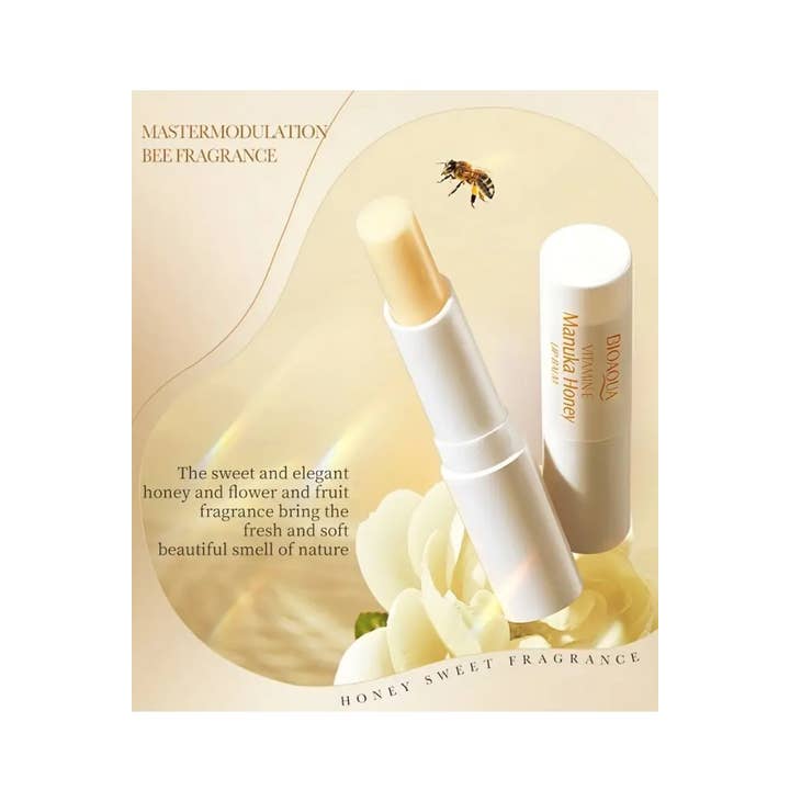 WHITE ..._ SI-26031 Vitamin E Manuka Honey Lip Balm for wholesale on Faire