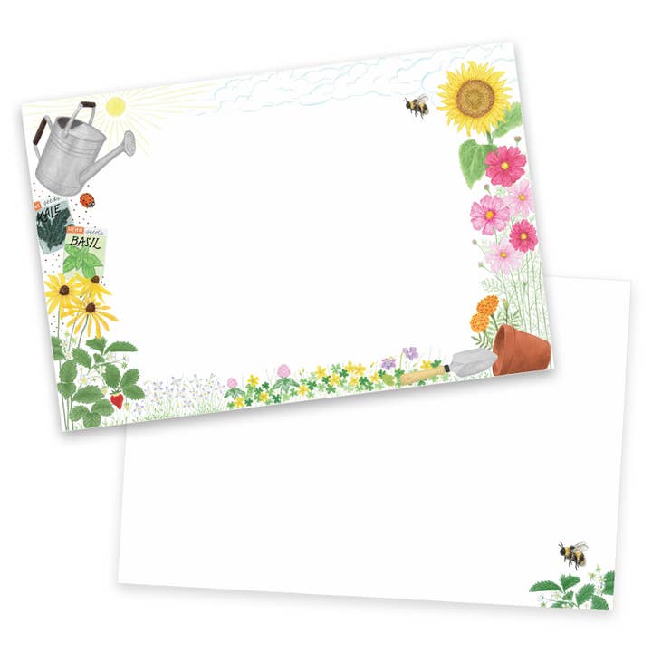 Garden Set of 8 Flat Cards for wholesale by Lettering By KT