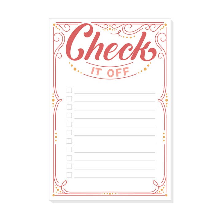 Check it Off Notepad for wholesale by By Amanda Fitz