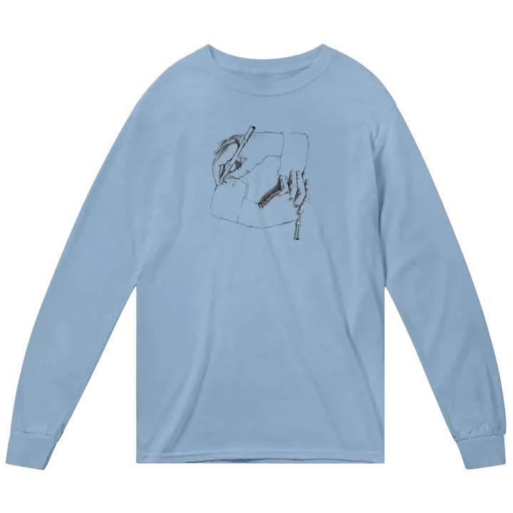 Art-O-Rama Shop - Wholesale Screen Printed T-Shirt - Unisex - MC Escher Hand Drawing Hand Art T-Shirt Long Sleeve Shirt1