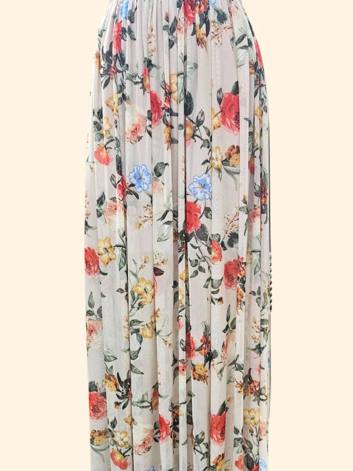 Inner lined woven print skirt 7185 for wholesale by P.S Kate