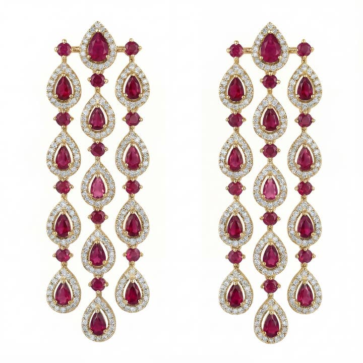 Brincos Candelabro Rubi por atacado de ACUS