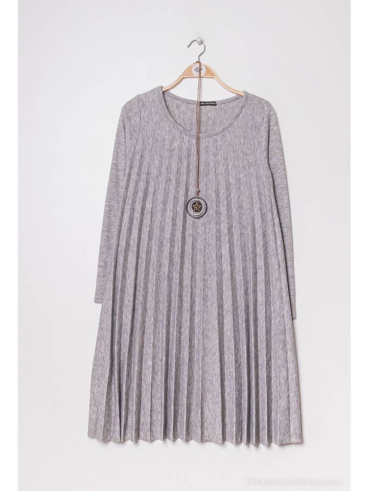 P&R STAR – Großhandel Kleid – Damen – Plissiertes Strickkleid10