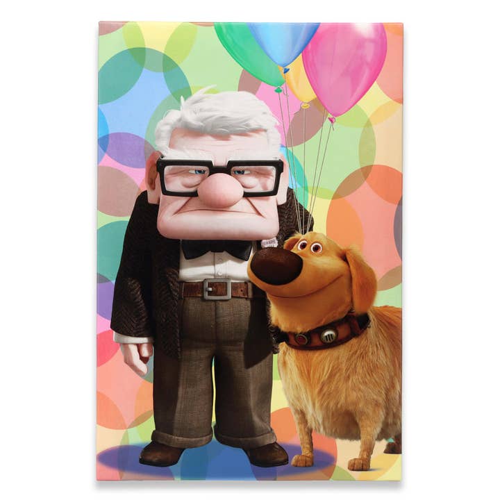 Disney Pixar Up Carl & Doug Balloons Canvas Wall Decor for wholesale by Open Road Brands, LLC