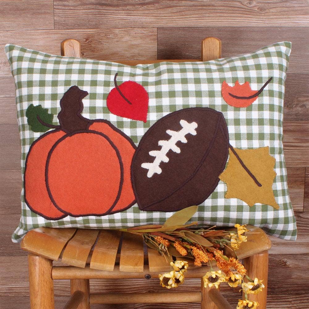 Home Collections by Raghu - Wholesale Throw/Decorative Pillow - Fall Football Pillow 14x201