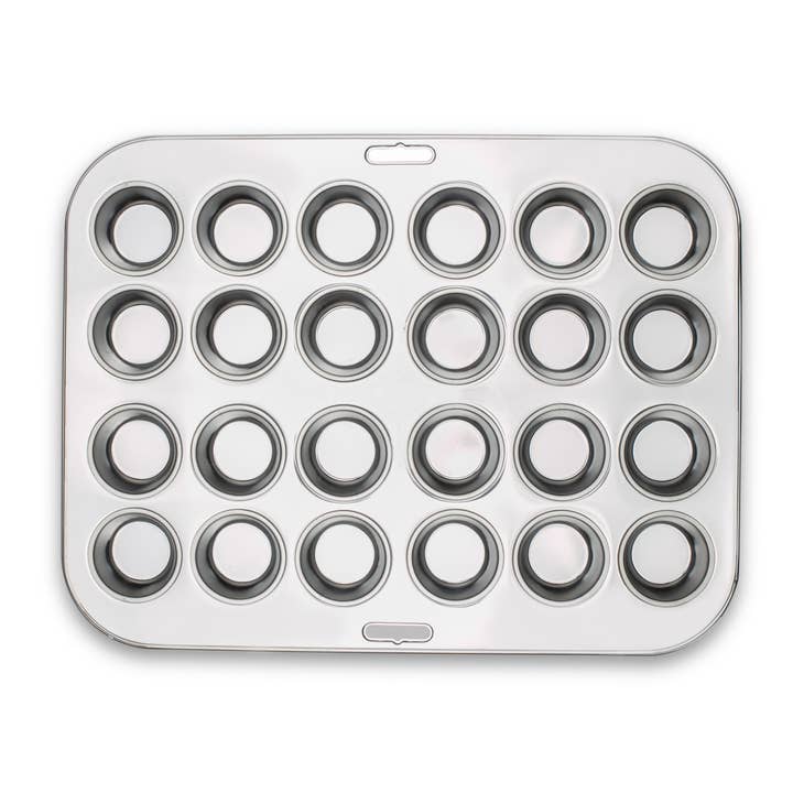 Fox Run Brands - Wholesale Cupcake/Muffin Pan - Fox Run Stainless Steel Mini Muffin Pan, 24 Cup,10.5"x 13.7"5