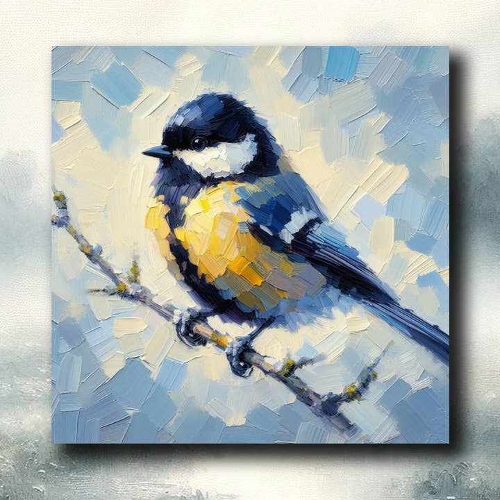 Aimant de réfrigérateur Mésange charbonnière - Petit article facile avec minimum bas pour la vente par frostedgrey