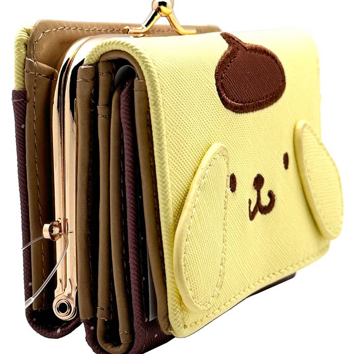 LASR - Wholesale Wallet - Women's - Sanrio Pompompurin Face Flap Wallet