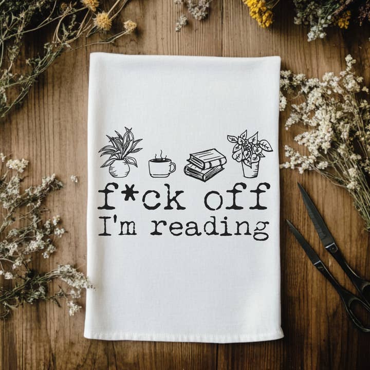 F*ck Off I'm Reading - Kitchen Towels - Book Lover for wholesale by Moonlight Makers