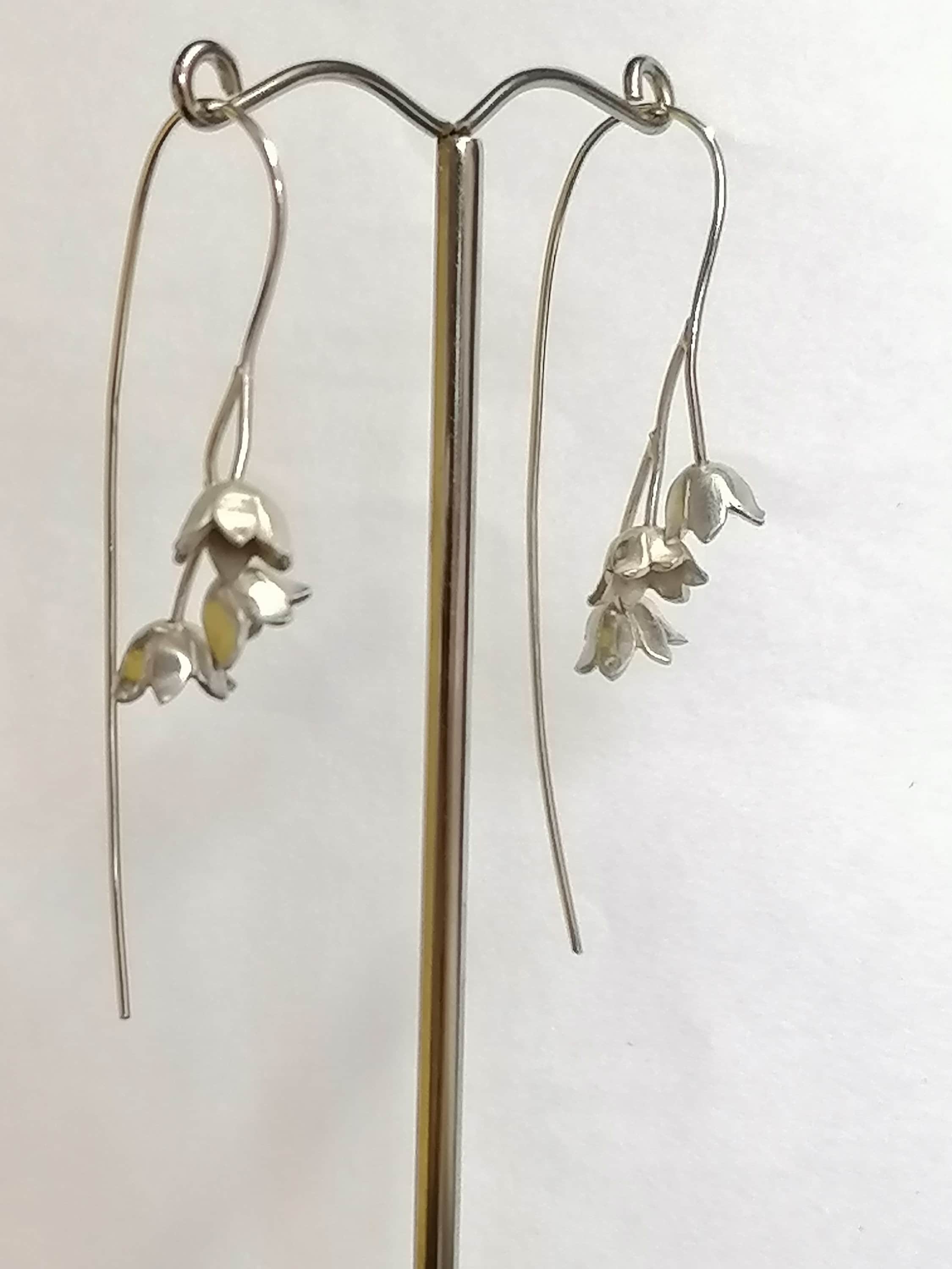 Andrew O'Dell Jewellery – Engroshandel Hængeøreringe og creoløreringe – Lily of the Valley øre dråber håndlavet af Sterling sølv4