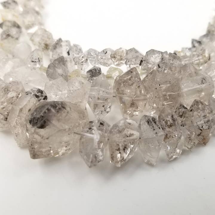 Beads Creation - Wholesale Beads - Herkimer Diamond Double Terminated Quartz Beads PRP4833