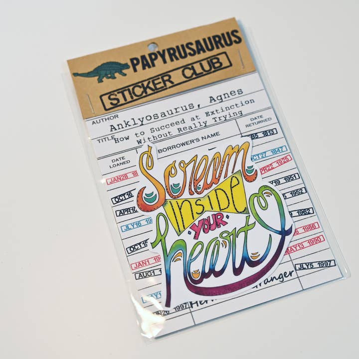 Scream Inside Your Heart Vinyl Sticker for wholesale by Papyrusaurus