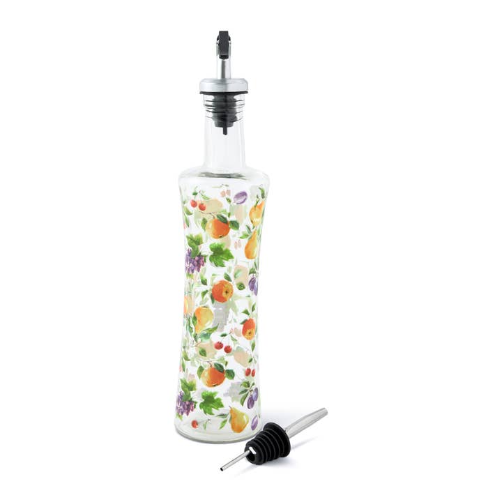 Core Home - Wholesale Oil/Vinegar Dispenser - 13.5oz Printed Glass Cruet with Extra Pour Spout – Fruits2