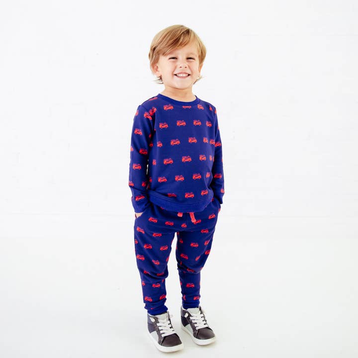 Set Jogger Eroi della Città Natale - Blu Navy per la vendita all'ingrosso da parte di Dreamiere