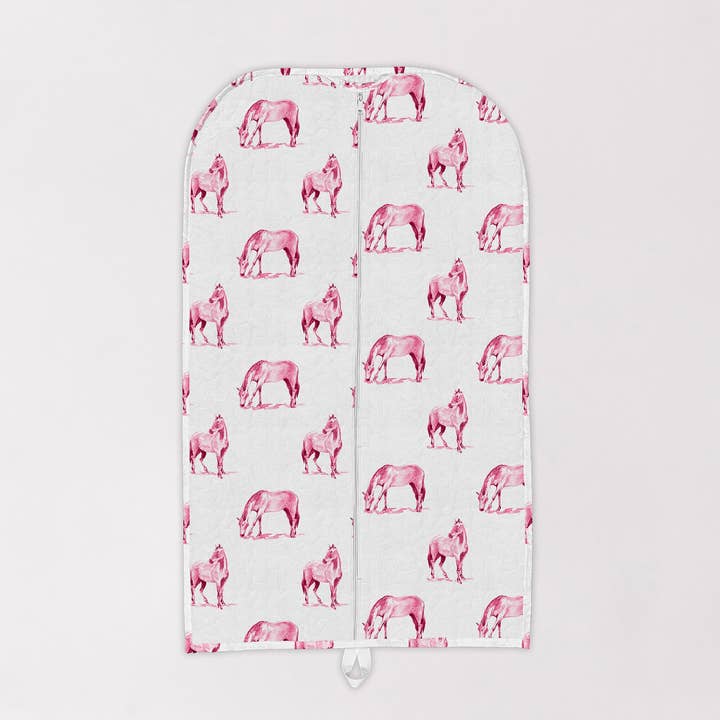 Pferde-Icon Fuchsia Stepp-Kleidertasche für den Großhandel von Ida Mae Home