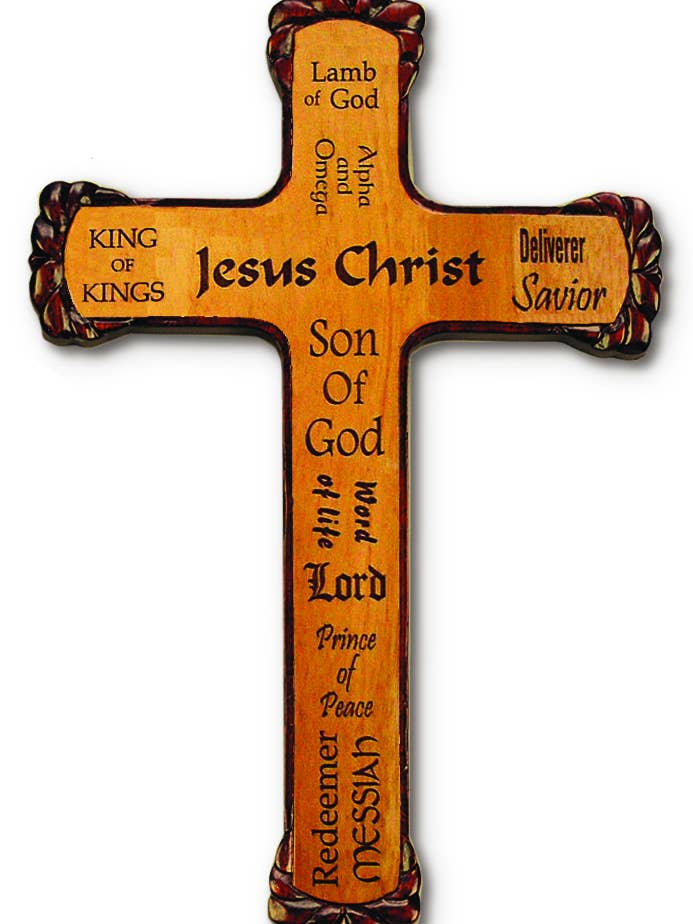 Noms croisés de 10 pouces de Jesus-Mahog pour la vente par H.J. SHERMAN COMPANY, INC.