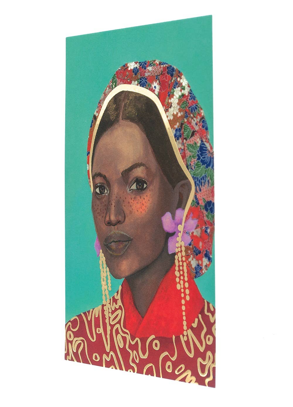 The Monarq - Wholesale Everyday Greeting Card - Gold Foil Art Card: Portrait 93