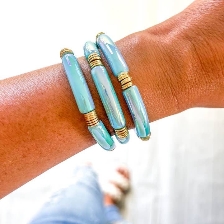 Savvy Bling - Wholesale Beaded Bracelet - Metallic Tube Bracelets21