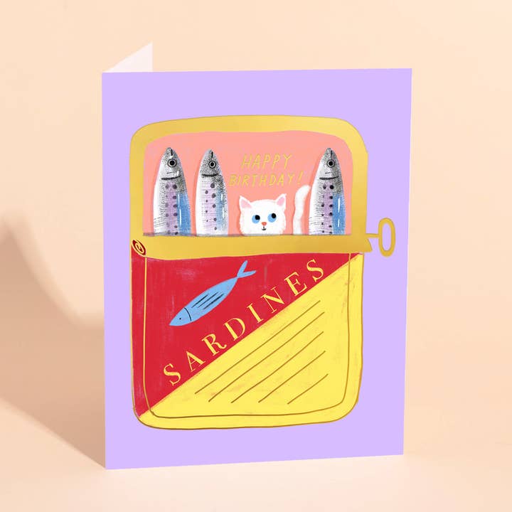 TINNED FISH - Cartão de Aniversário por atacado de Carolyn Suzuki