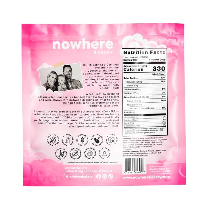 Nowhere Bakery - Wholesale Brownie - The Blondie1