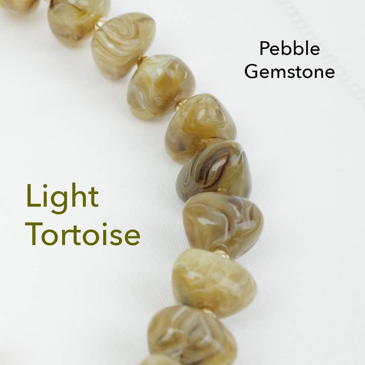 The Lilley Line - Wholesale Bag Strap - Women's - Clutch Strap, Pebble Gemstone in Light Tortoise