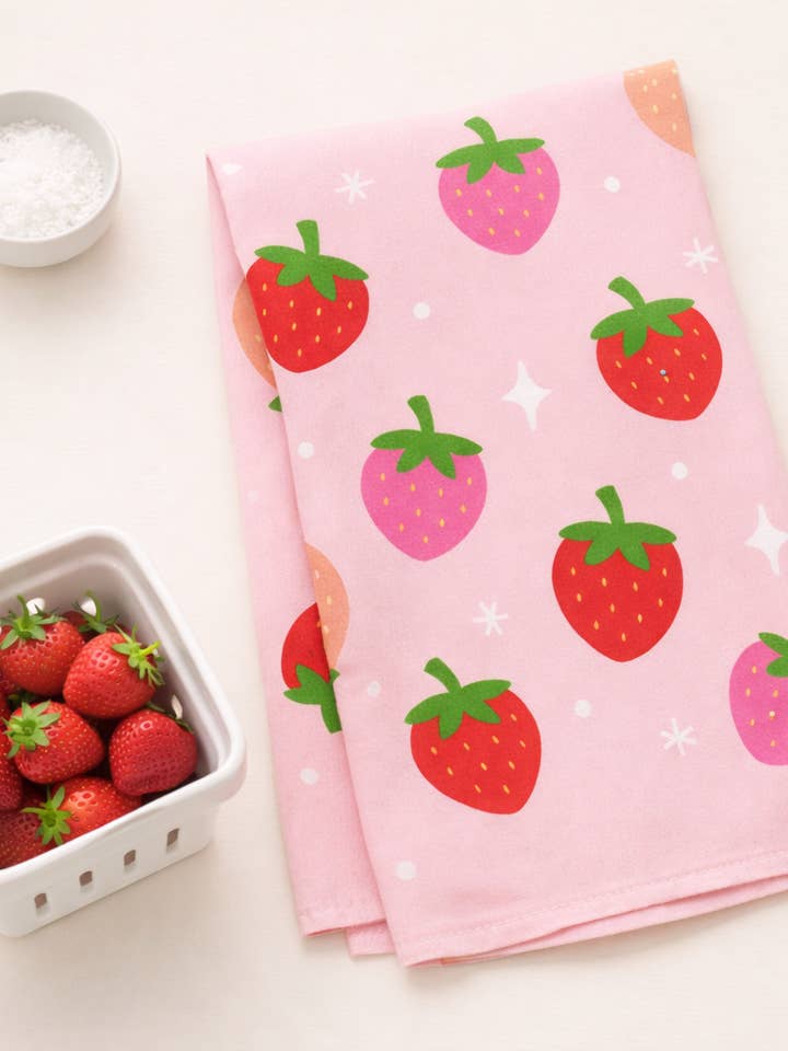 Erdbeer-Küchengeschirrtuch für den Großhandel von Tickle Me Lavender