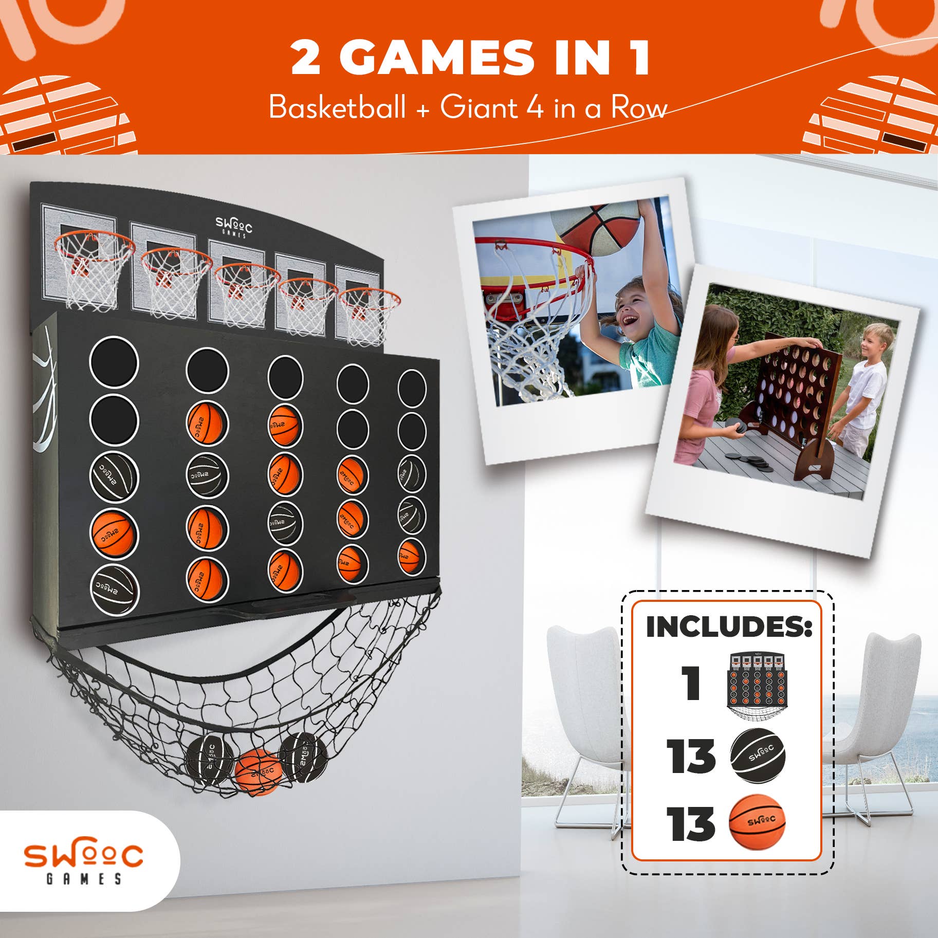 Swooc Games - Vente Jeux de société - Low Post Lineup™ | Basketball mural 4 en ligne4