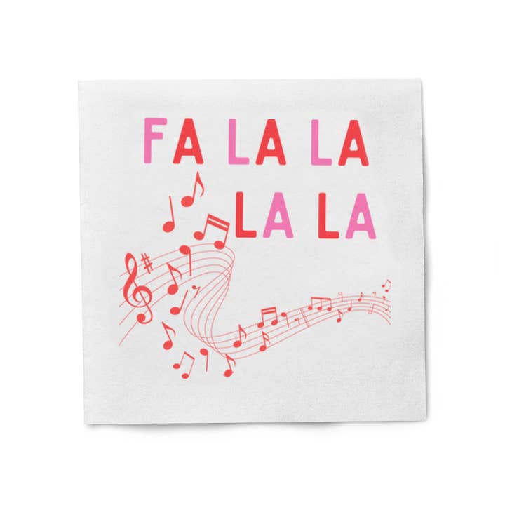 Sunshine Daisy LLC - Wholesale Disposable Napkin - Fa La La Cocktail Paper Napkins