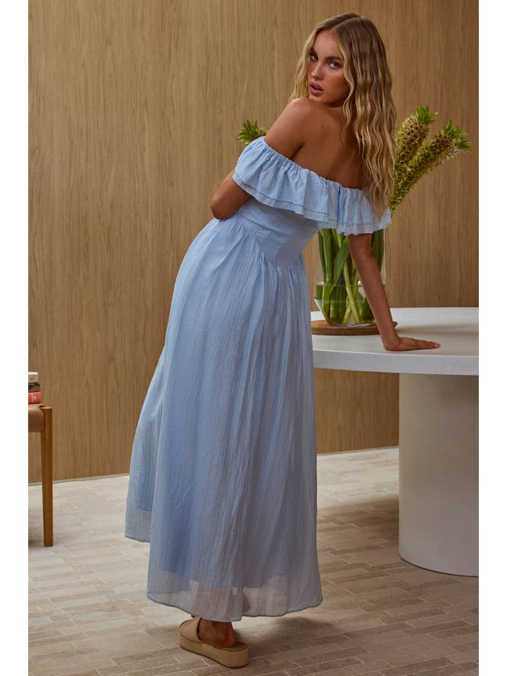 One and Only Collective – Großhandel Kleid – Damen – Schulterfreies Korsett-Maxikleid / KA0233F3