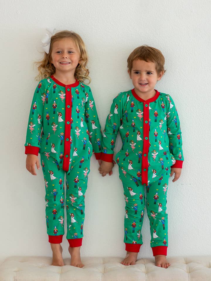 Kids Faux Flap Christmas Jammies- Nutcracker for wholesale by Love That Cotton