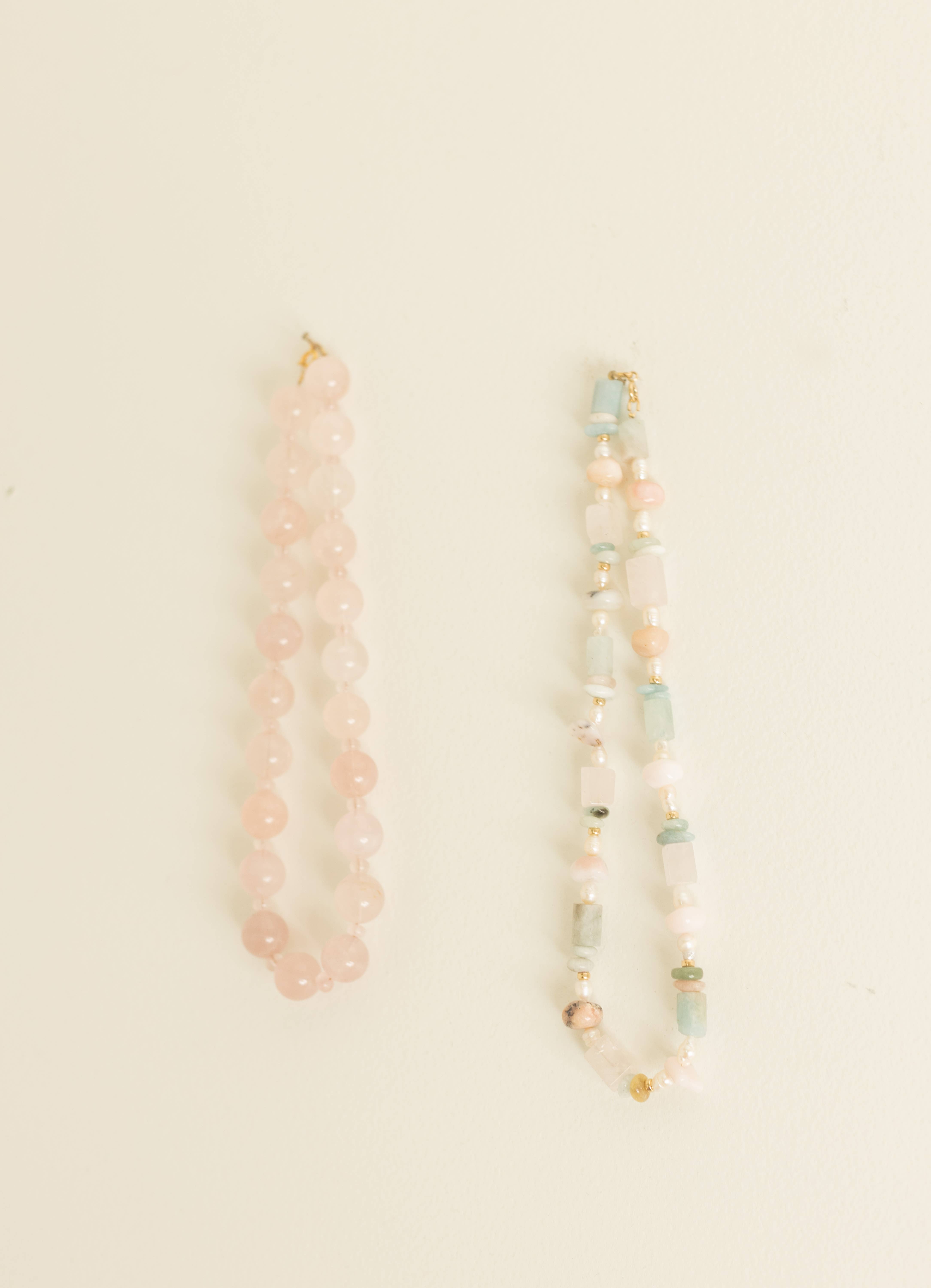 Land of Palms – wholesale Beaded/pearl necklace – Ray - Beachy Chunky Beaded Necklace3