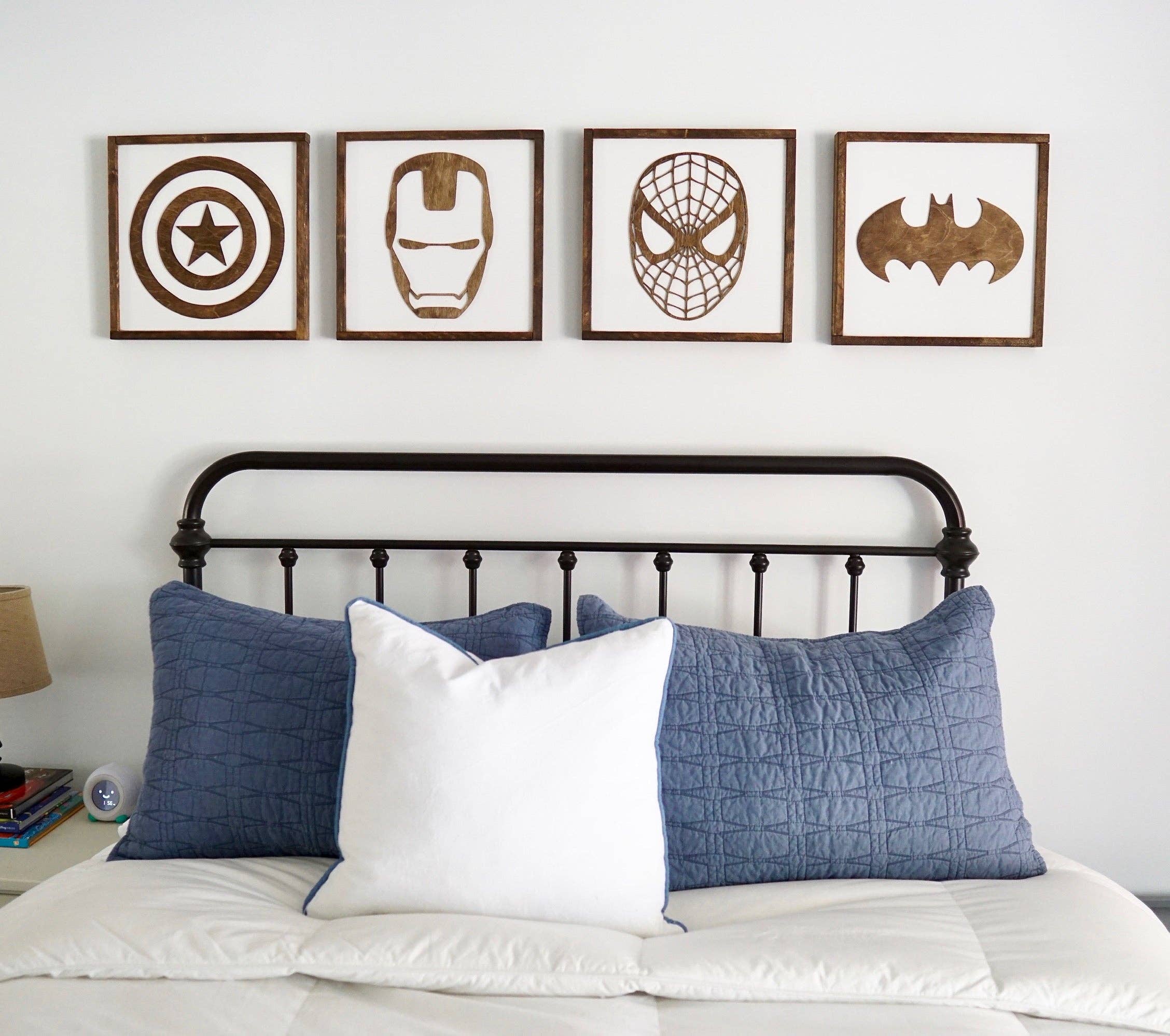 Nail and Hook Laser Cut Home Decor - Wholesale Sign - Superhero Wall Art  | 11x11 inch Wood Sign2