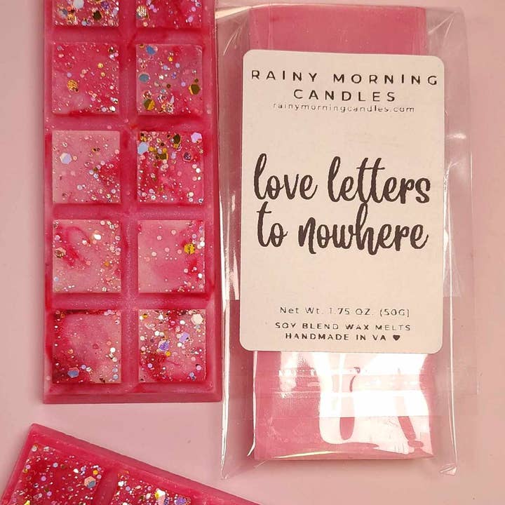 Rainy Morning Candles - Wholesale Wax Melt - Love Letters to Nowhere | Pink Sugar | Wax Melts3