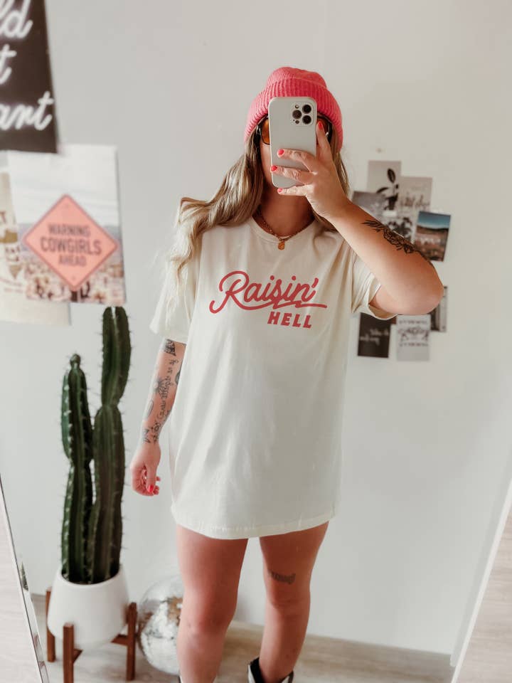Raisin’ Hell Graphic Tee for wholesale by LOLA MAGNOLIA