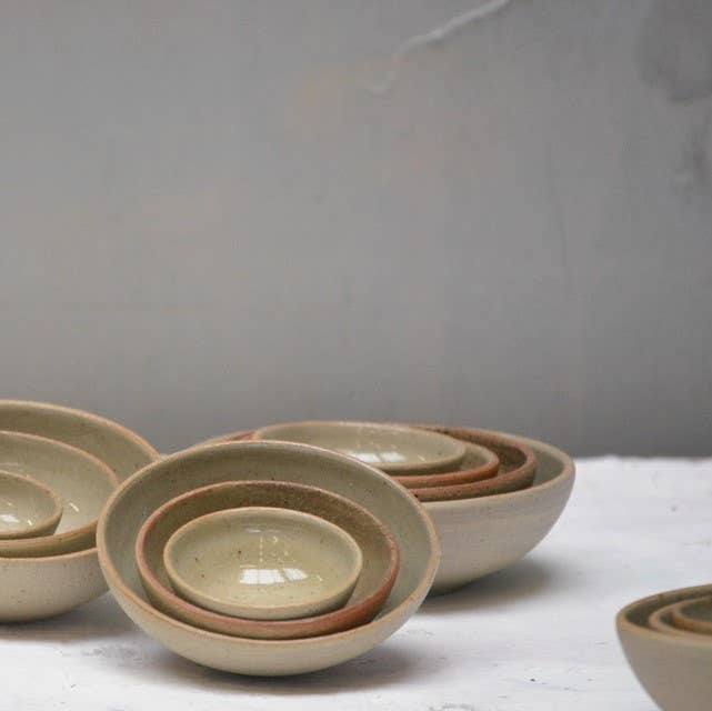 Noot ~Swart - Venta al por mayor Bol de mesa - Juego de 5 mini cuencos anidados reciclados N+S1