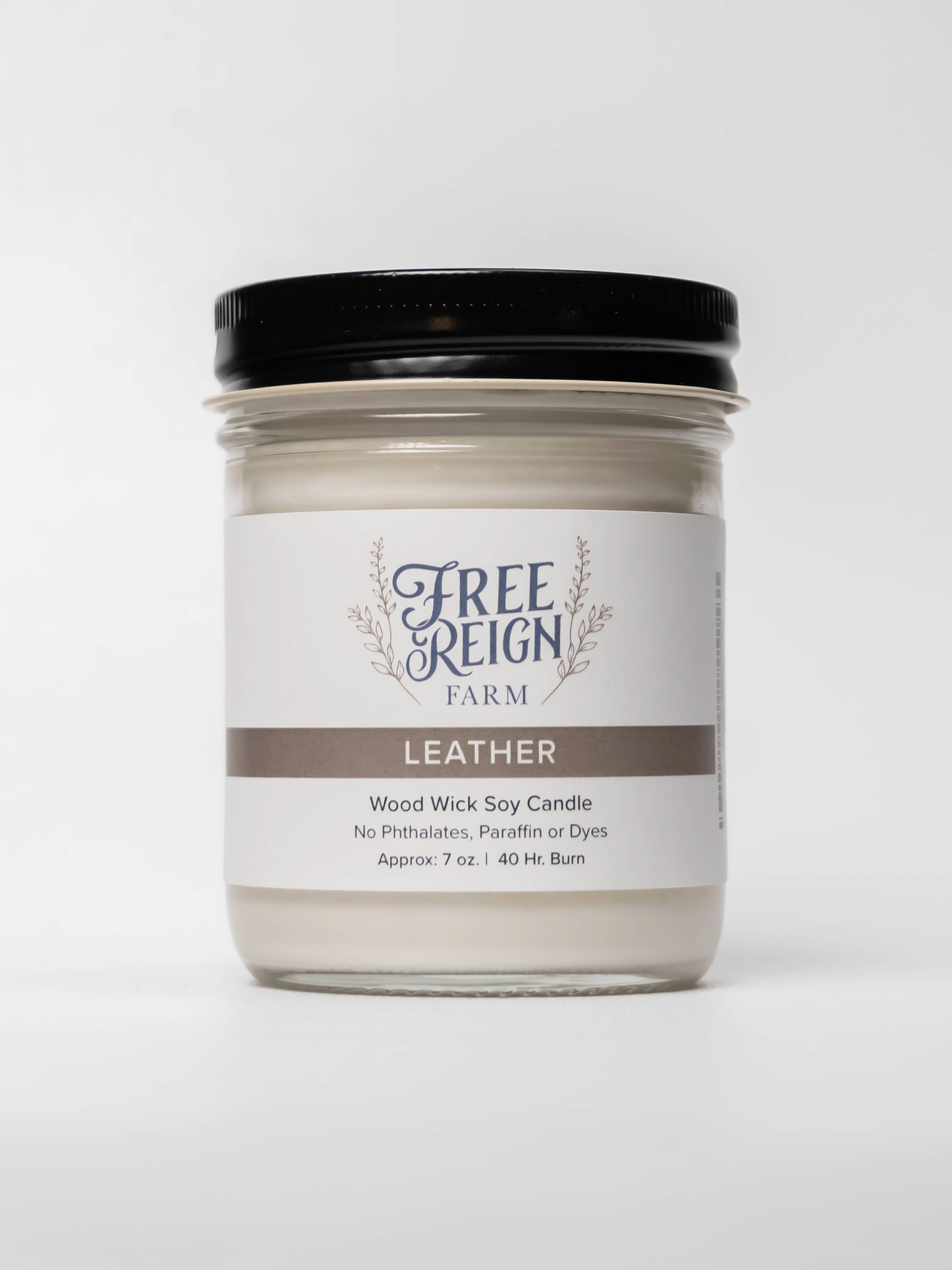 Free Reign Farm - Wholesale Jar/Filled Candle - NEW 7oz Wood Wick Soy Candles6
