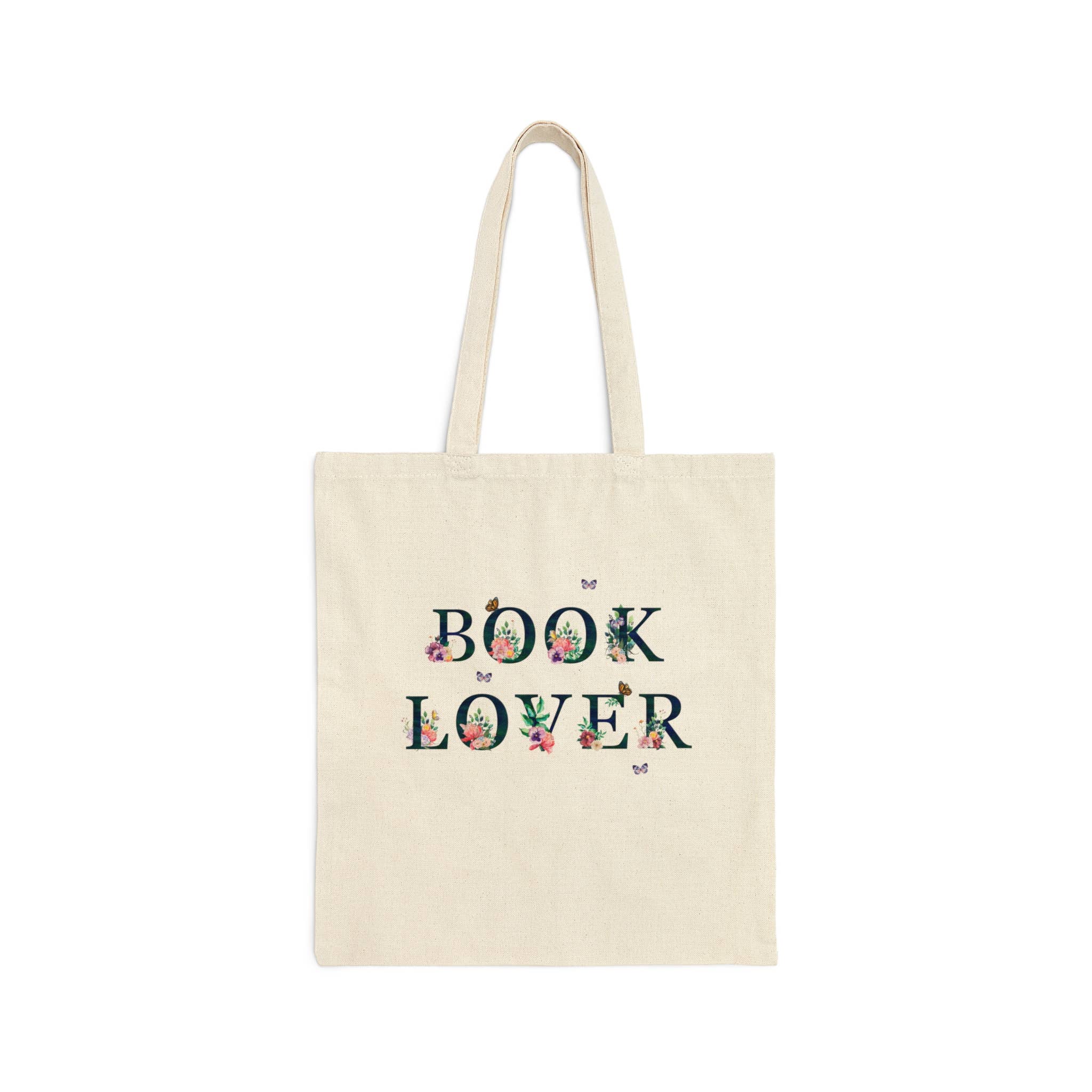 Opal and June - Wholesale Tote Bag - Women's - Book Lover Tote Bag with Whimsical Flowers and Butterflies