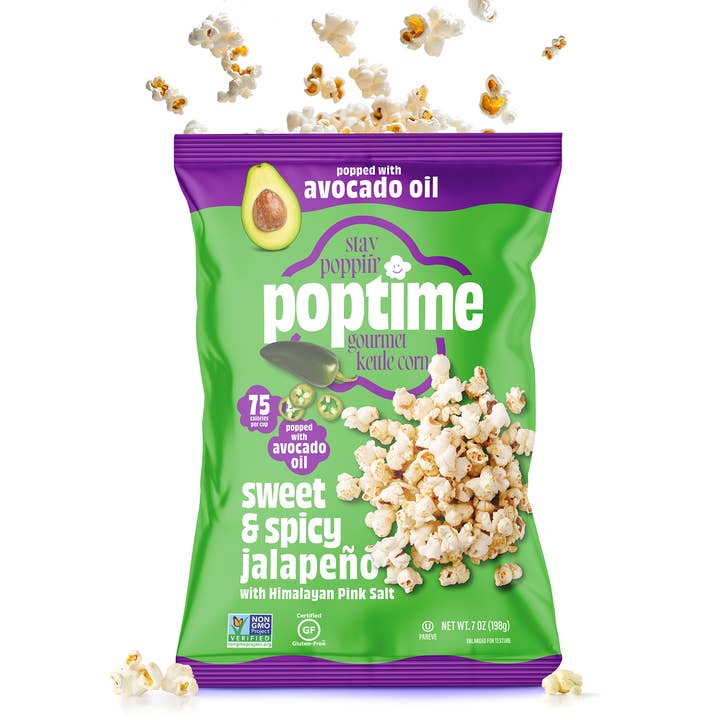 Poptime Sweet & Spicy Kettle Corn Popcorn Snack Bags for wholesale by POPTime Snacks