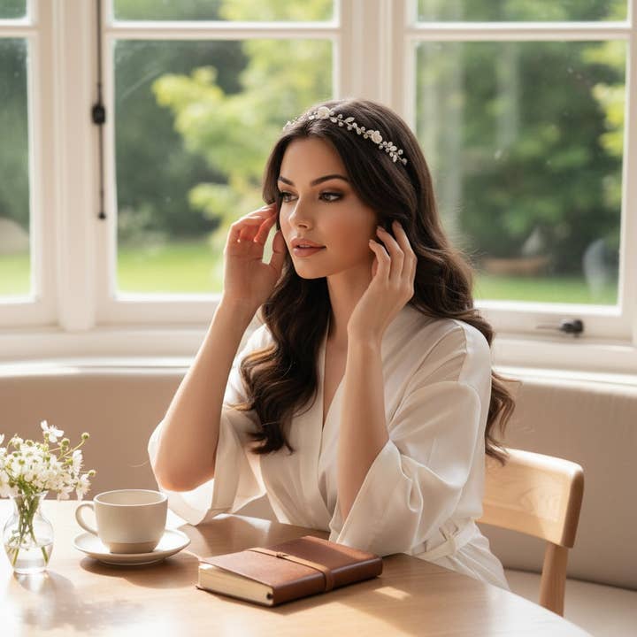 Athena Bridal Jewellery – Großhandel Haarschmuck-Set – Demen – HARMONY HAARRANKE, HP223, SILBER1