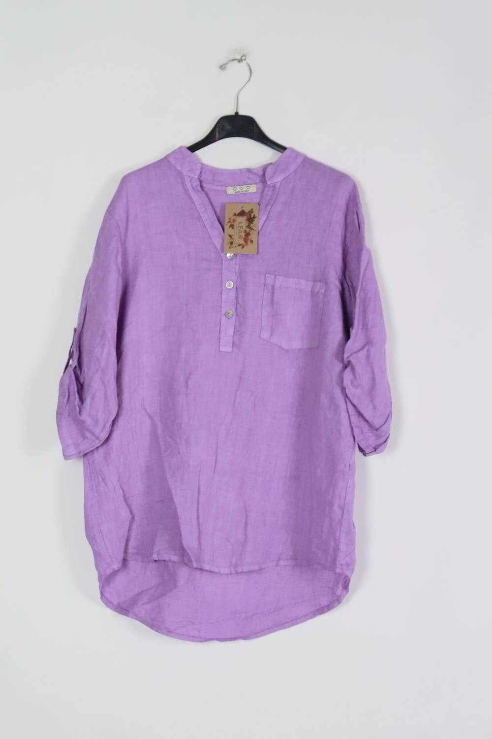 LÉA & LUC - Wholesale Button Down Shirt - Women's - 100% Linen Blouse REF. 636767